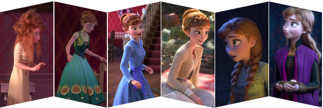 La robe verte d'Anna dans La reine des neiges