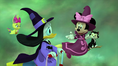 2 fèves Disney : Mickey et la sorcière blanche